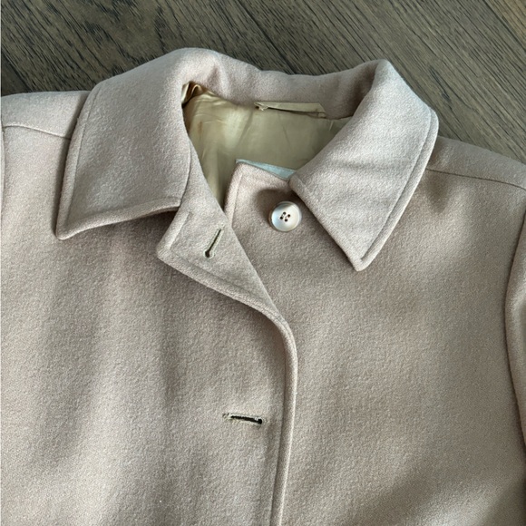 Vintage Wool tan coat - Picture 12 of 14